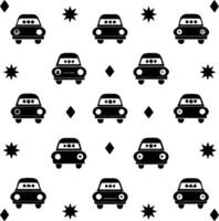 retro pattern illustration black and white vector