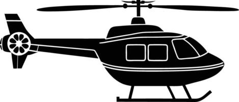helicopter silhouette illustration black and white vector