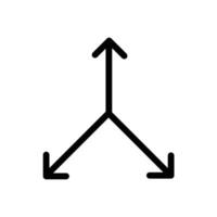 3 Arrow Way Icon for Directional Signs, Navigation Tools, and Traffic Guidance Graphics vector