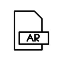AR File Document Icon for Augmented Reality, Digital Files, and Technology Illustrations vector