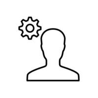 Administrator Icon for System Management, IT Support, and Office Administration Graphics vector