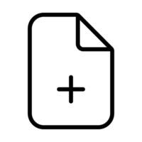 Add New Document Icon for File Creation, Digital Documentation, and Office Software Illustrations vector