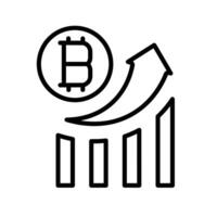 Bitcoin Evolution Icon for Cryptocurrency and Blockchain Technology Graphics vector