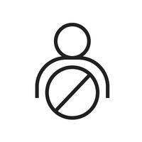 Block User Icon, Great for Privacy and Security Designs vector