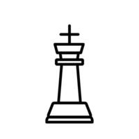 Chess King Icon for Strategy Games, Board Game Themes, and Competitive Play Graphics vector