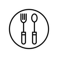 Cutlery Icon, Ideal for Culinary and Restaurant Illustrations vector