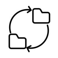 Data Synchronization Icon for Cloud Storage, IT Solutions, and Software Updates Illustrations vector