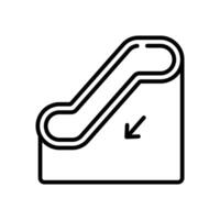 Escalator Down Icon for Public Transportation, Shopping Malls, and Accessibility Features Graphics vector