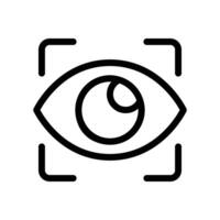 Eye Scan Icon for Security Systems, Biometric Identification, and Access Control Illustrations vector