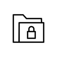 Files and Folders Security Icon for Data Protection and Organization vector