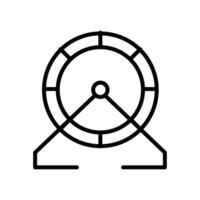 Hamster Wheel Icon for Pet Accessories, Small Animal Toys, and Exercise Equipment Illustrations vector