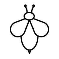 Honey Bee Icon for Beekeeping, Pollination Services, and Environmental Conservation Graphics vector