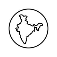 Indian Map Icon for Geographic Representation, Travel Guides, and Cultural Information Graphics vector