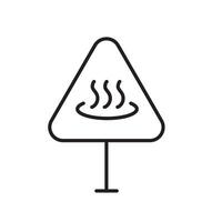 Hot Surface Danger Sign Icon Safety Precaution Do Not Touch vector