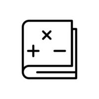 Maths Book Icon for Educational Resources, Academic Studies, and Learning Materials Illustrations vector