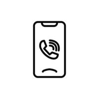 Mobile Phone Call Icon for Communication and Connectivity vector