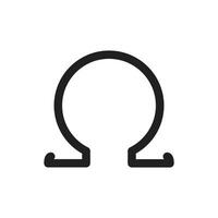 Omega Icon for Health Supplements and Nutrition vector