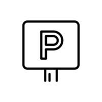 Parking Icon for Vehicle Management, Urban Planning, and Transportation Services Graphics vector