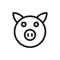 Pig Face Icon for Animal Themes, Farm Illustrations, and Cute Graphics vector