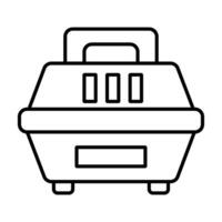 mascota jaula icono para animal alojamiento, mascota suministros, y veterinario cuidado ilustraciones vector