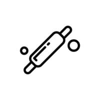 Rolling Pin Icon for Baking and Pastry Tools vector
