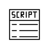 Script Icon, Suitable for Writing and Literature Themes vector