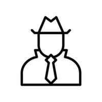 Secret Agent Icon for Spy Themes, Adventure Stories, and Covert Operations Graphics vector