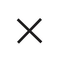 Simple Cross Line Icon, Great for Minimalist and Symbol Designs vector