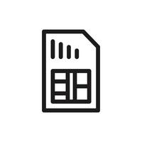 Sim Card Icon for Mobile Communication and Connectivity vector