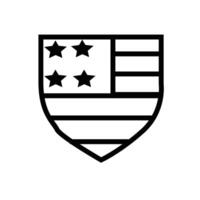 Shield USA Flag Icon, Perfect for Patriotism and Security Graphics vector