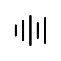 Sound Wave Icon for Audio Technology, Music Production, and Sound Engineering Graphics vector