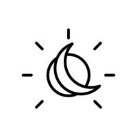 Sun and Moon Icon for Celestial Events, Astrological Signs, and Natural Phenomena Graphics vector
