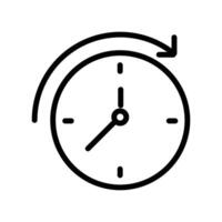 Time Passing Icon for Clocks, Time Management, and Aging Illustrations vector