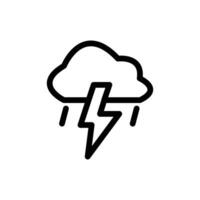 Thunder Lightning Icon for Weather and Storm Alerts vector