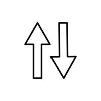 Up and Down Arrows Icon for Interface Controls, Sorting Functions, and Data Navigation Graphics vector