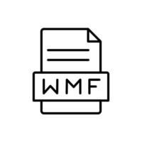 WMF File Document Icon for Digital File Formats, Graphic Design, and Document Conversion Illustrations vector