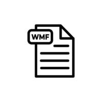 WMF Document Icon for File Formats and Digital Documents vector