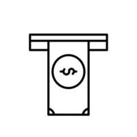 Withdraw Money in ATM Icon, Suitable for Banking and Finance Themes vector