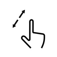 Zoom Gesture Icon, Suitable for Touchscreen and Technology Themes vector