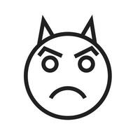 Angry Expression Icon, Perfect for Emoticons and Mood Illustrations vector