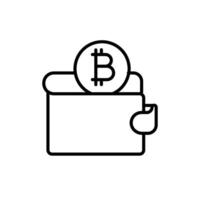Bitcoin Wallet Icon for Cryptocurrency Storage, Digital Finance, and Secure Transactions Graphics vector