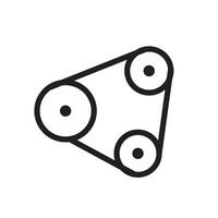 Belt Drive Icon, Great for Mechanical and Engineering Designs vector
