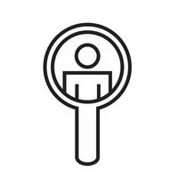 Candidate Icon for Job Applications, Recruitment Services, and Human Resources Graphics vector