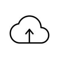 Cloud Upload Icon for Data Storage, Online Backup, and Cloud Computing Illustrations vector