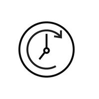 Counterclockwise Rotation Icon, Ideal for Time Management and Clock Illustrations vector