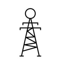 Electrical Energy Tower Icon for Power Supply, Utilities Infrastructure, and Electricity Generation Illustrations vector