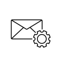 Email Setting Icon, Suitable for Communication and IT Themes vector