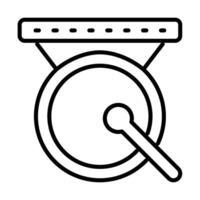 Gong Icon for Musical Instruments, Cultural Events, and Sound Effects Illustrations vector