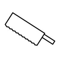 Hacksaw Icon for DIY Tools, Construction Equipment, and Metal Cutting Illustrations vector