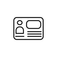 Identity Card Icon for Personal Identification, Security Badges, and Official Documents Graphics vector